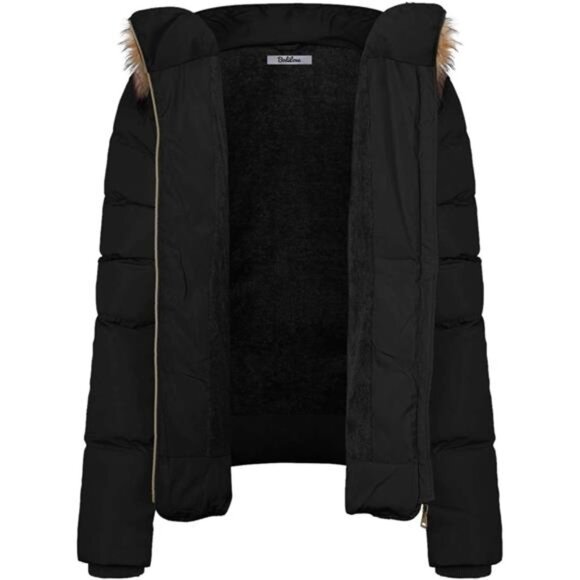 Women's Fur Hooded Thickened Jacket with Fleece Lining Download - Picture 4 of 6